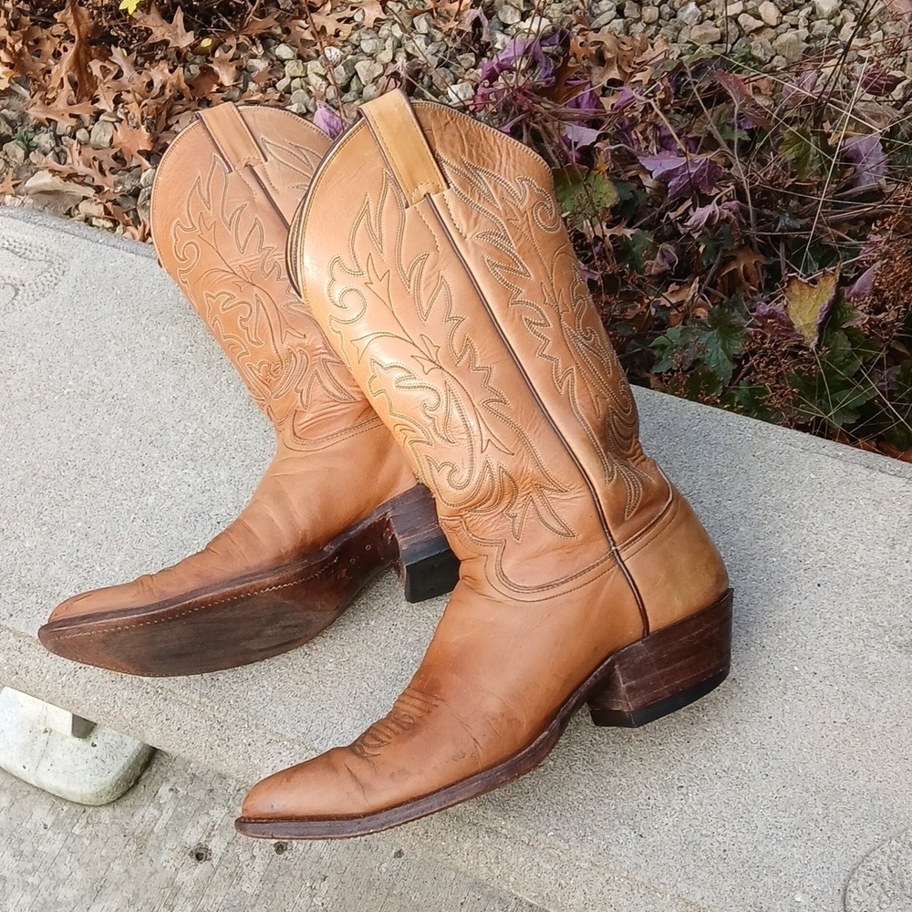 JUSTIN Womens Western Boots Sz 9.5B 2521 Honey Color - Picture 6 of 12